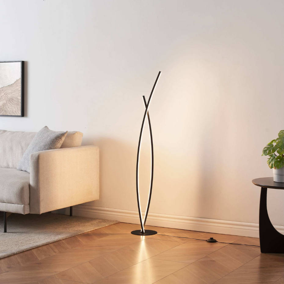 Lampadaire LED design entrelacé - ELZO