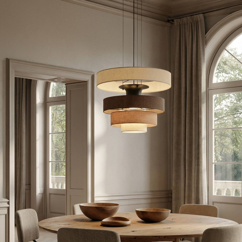 Suspension en textile moderneLED, Peldano