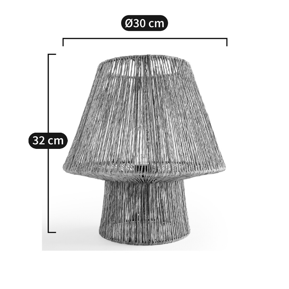 Lampe à poser en jute, Yaku