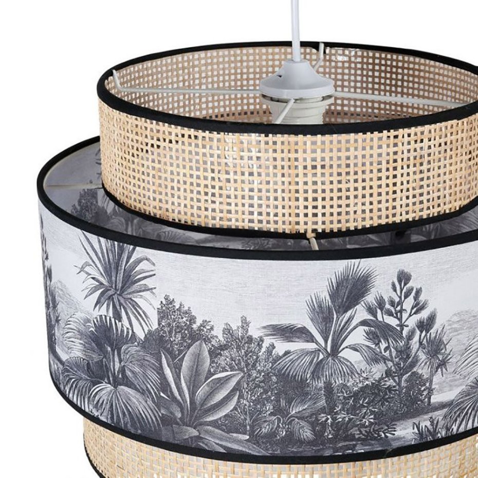 Suspension cannage et tissu Ombrage D40