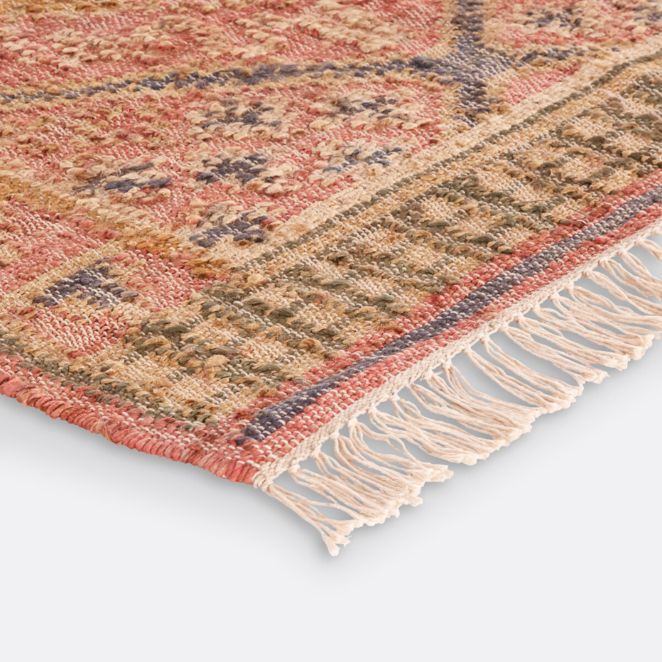 Tapis kilim jute et coton, Saliha