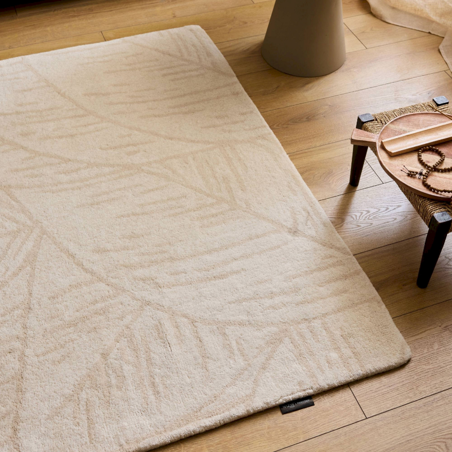 Tapis fait main en laine et coton Cèdre
