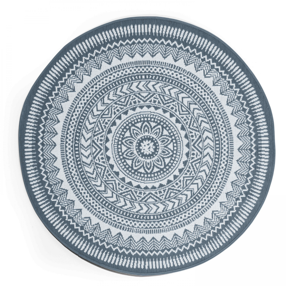 Tapis rond d'extérieur avec motif MANDALA
