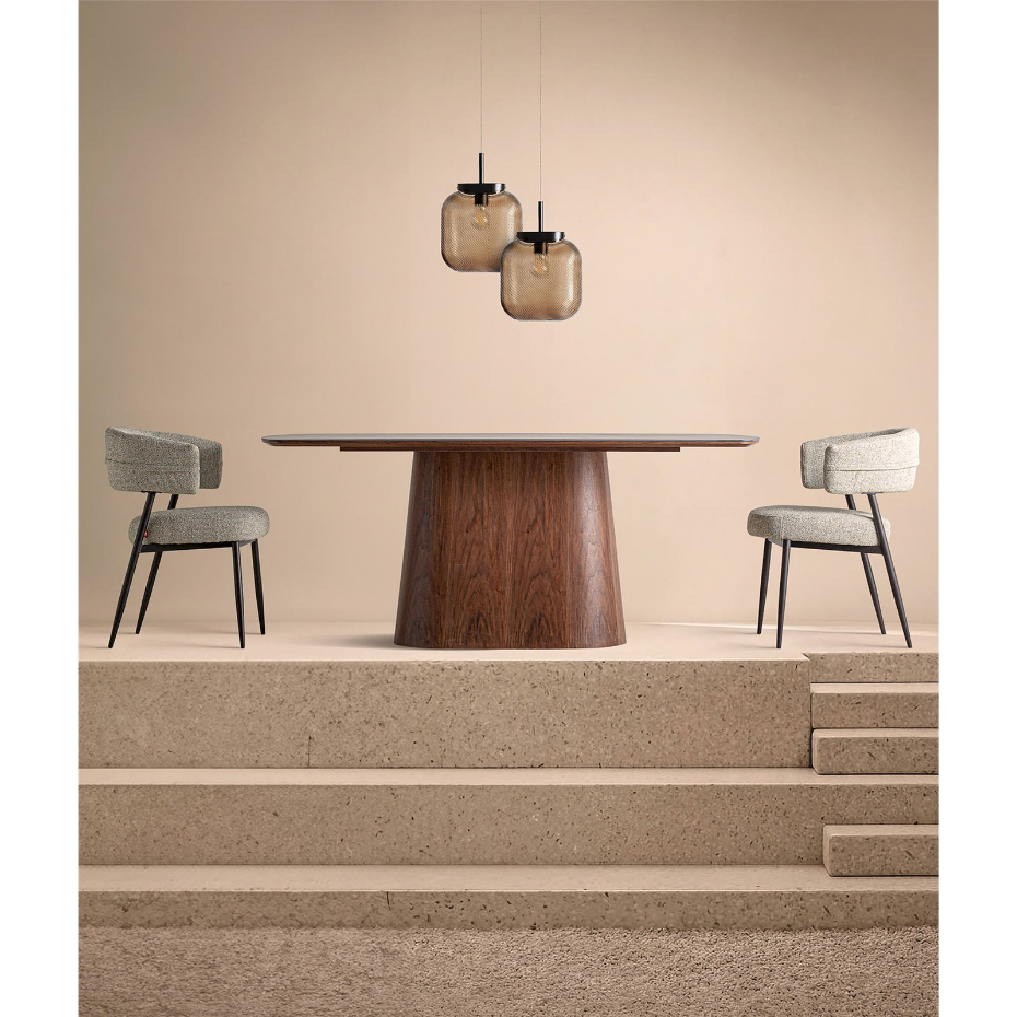 Suspension en verre finition translucide
