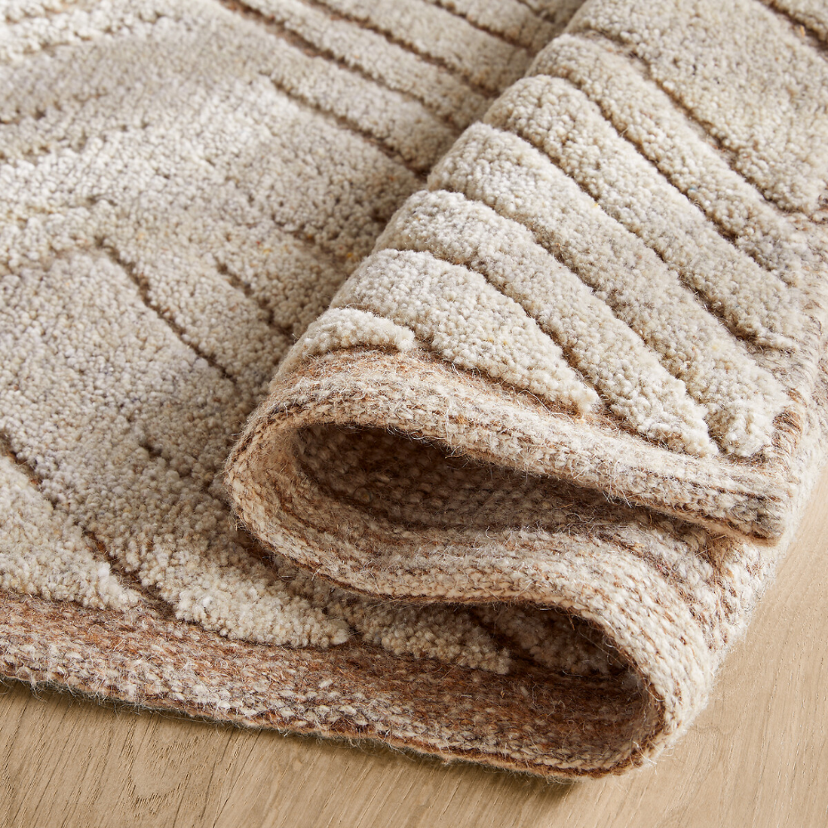 Tapis laine noué main chevrons, Nykare