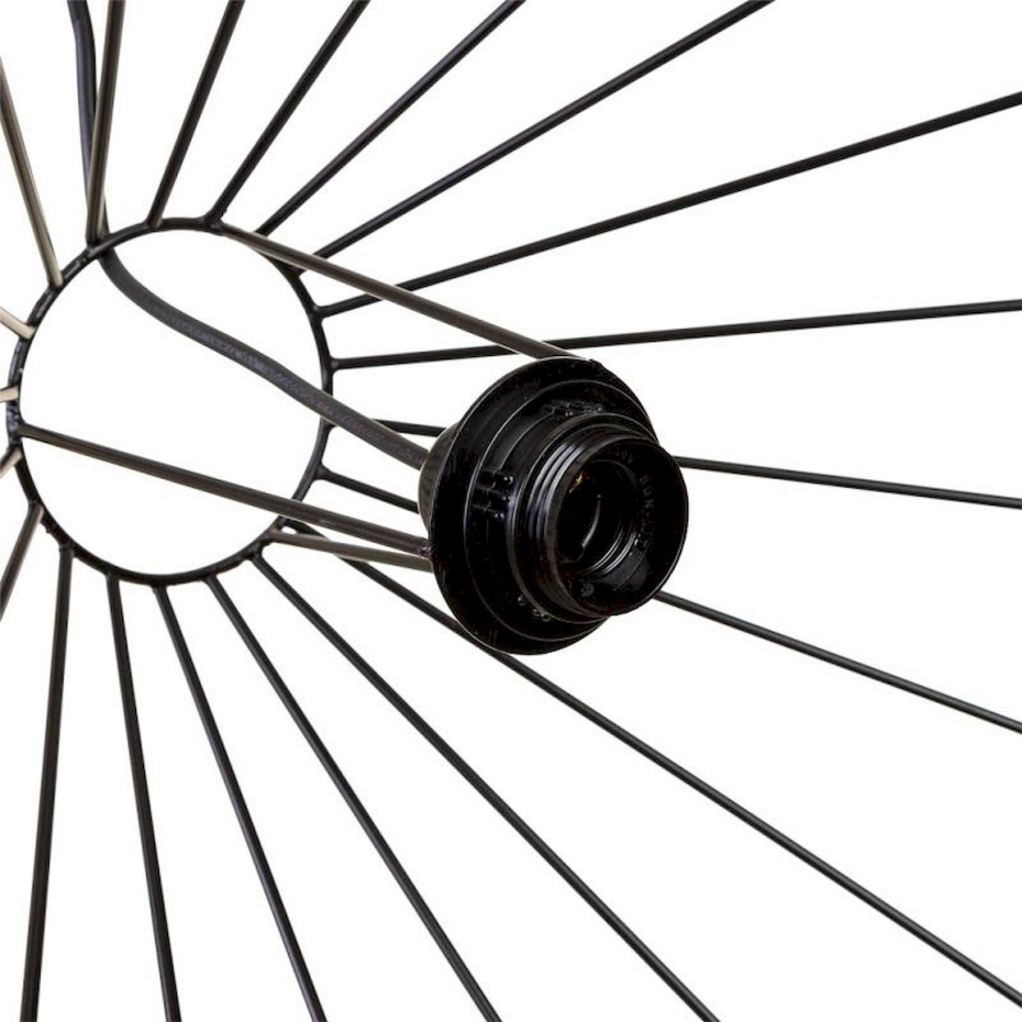 Suspension ronde en corde et métal