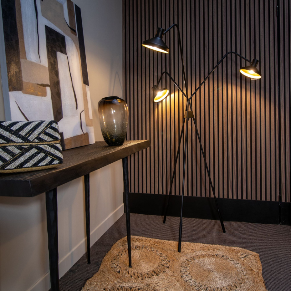 Lampadaire trépied en métal, SNAKE