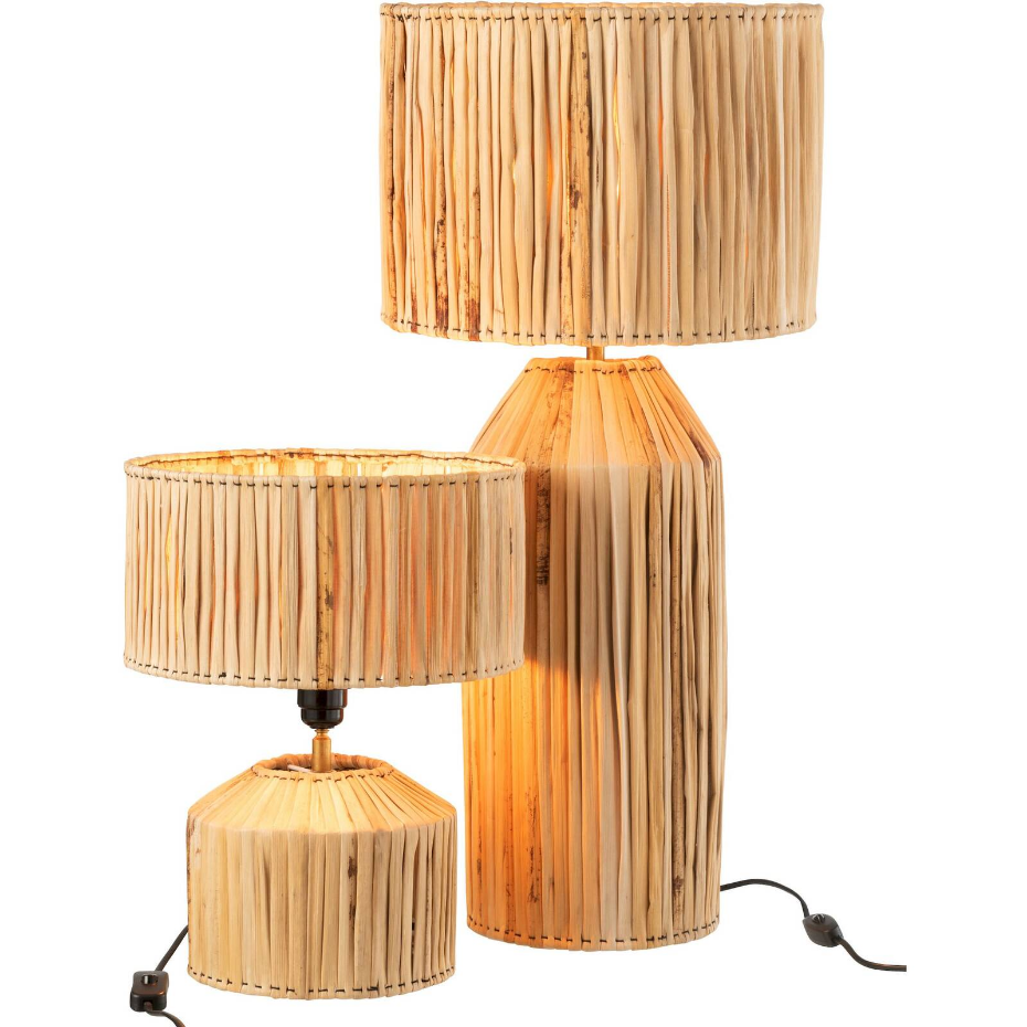 Lampe de salon en fibre naturelle feuille de bananier Ulysses