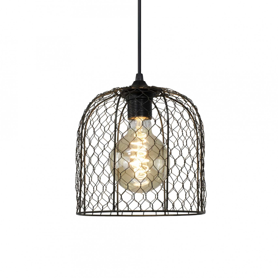 Suspension cloche en métal grillagé, CLOCHINE