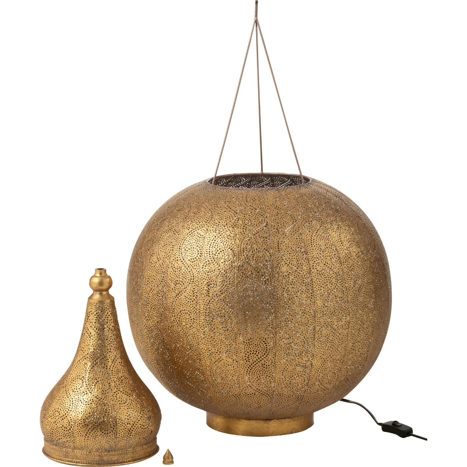 Lampe orientale en métal forme organique