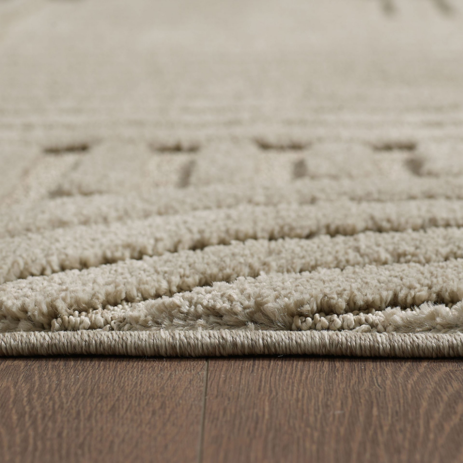 Tapis intérieur rond à relief TURIN