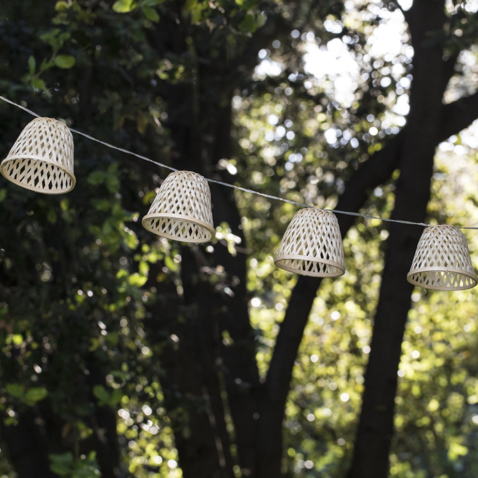 Guirlande solaire bambou CHILL HYBRID 10 ampoules 3.8M
