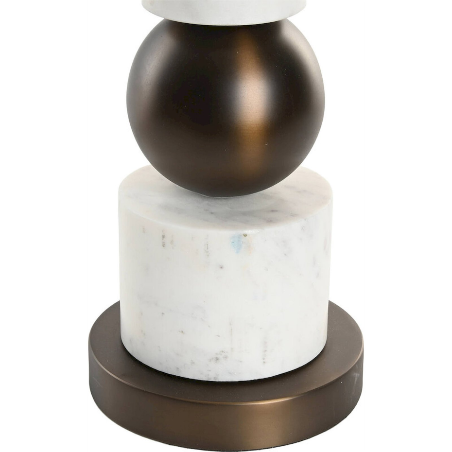 Lampe de table ronde en marbre et bronze Item Home India Lamps 1c25