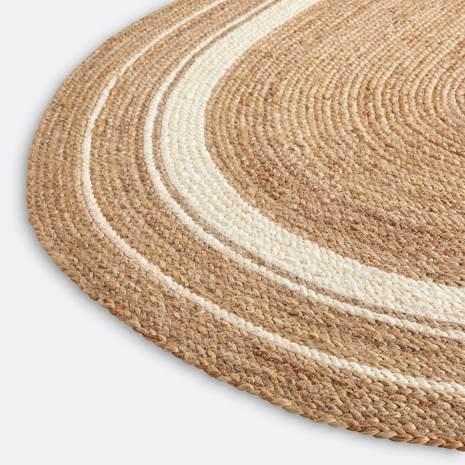 Tapis ovale en jute, Aftas