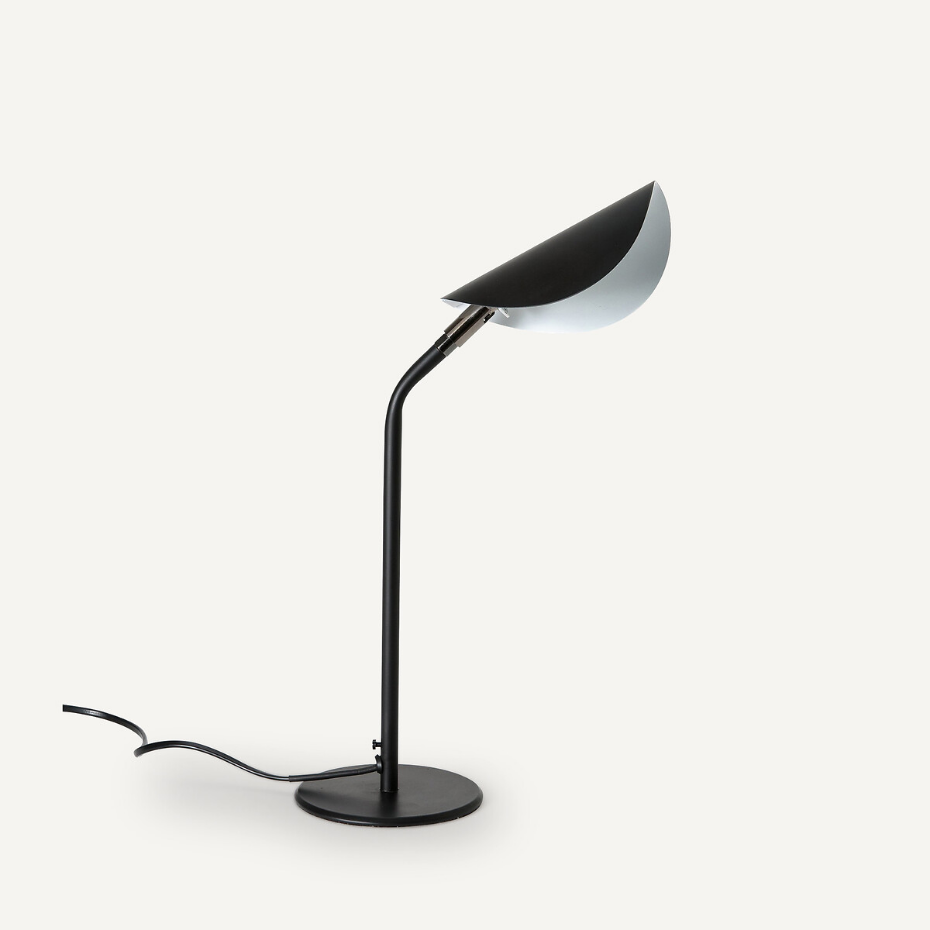 Lampe à poser métal noir mat, orientable,Funambule