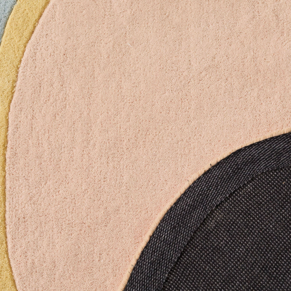 Tapis en laine et coton forme organique