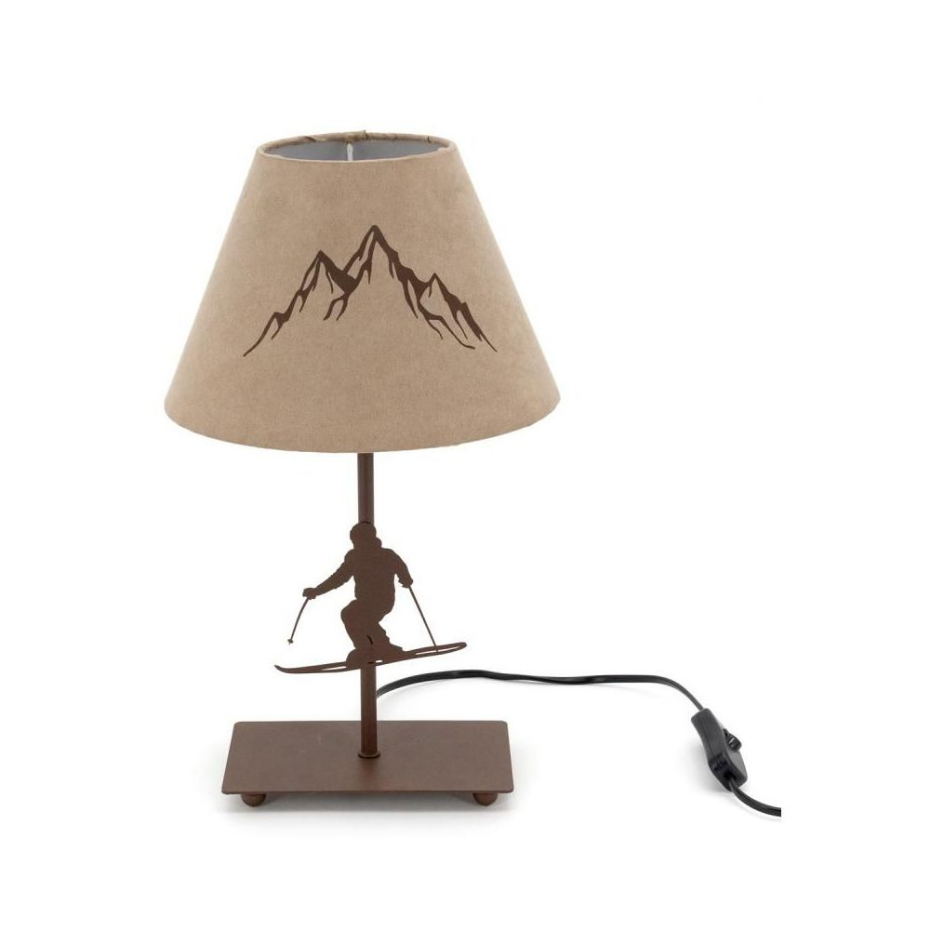 Lampe à poser métal découpé Chatel Skieur