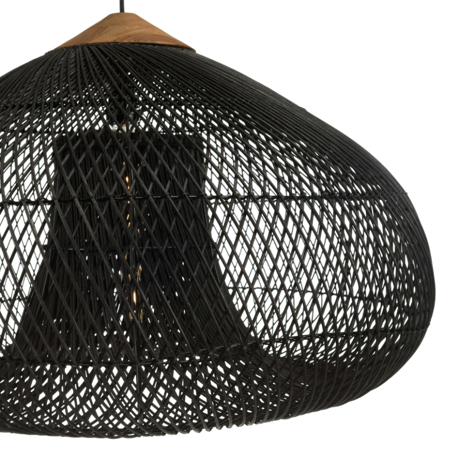 Suspension entonnoir en rotin 80cm FOLELLI