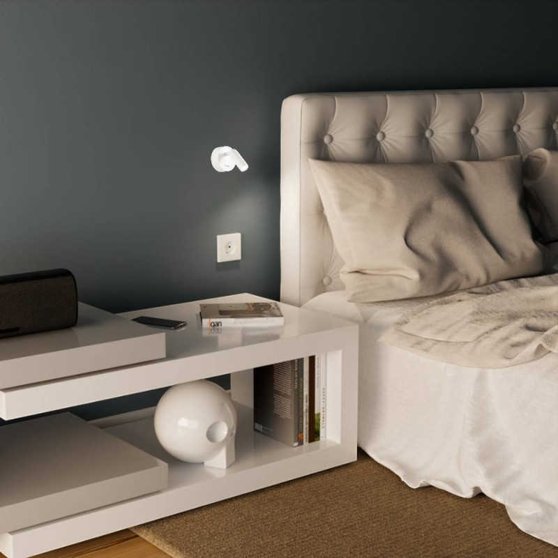 Applique De Chevet Blanche Led Orientable Anne