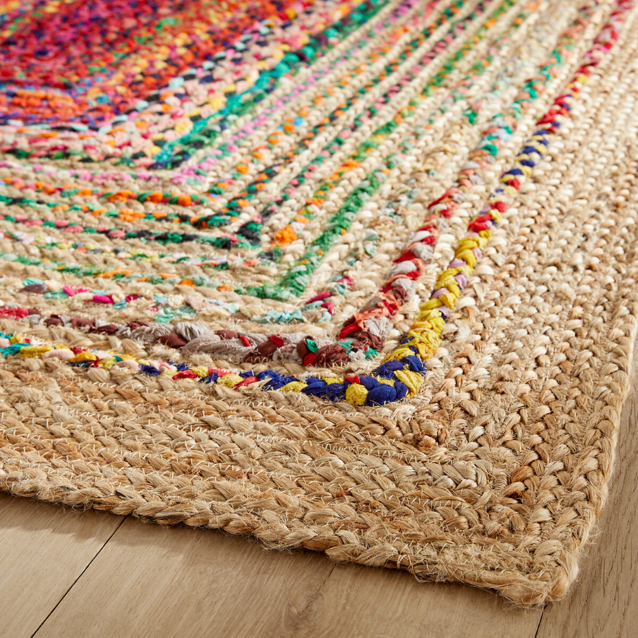 Tapis jute et coton recyclé, Jaco