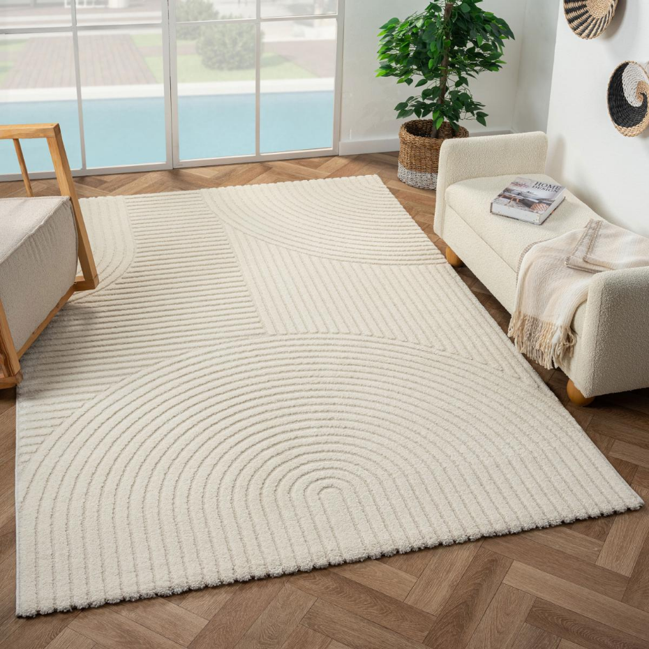 Tapis salon et chambre tissé motif simple LYN9 CERNAN