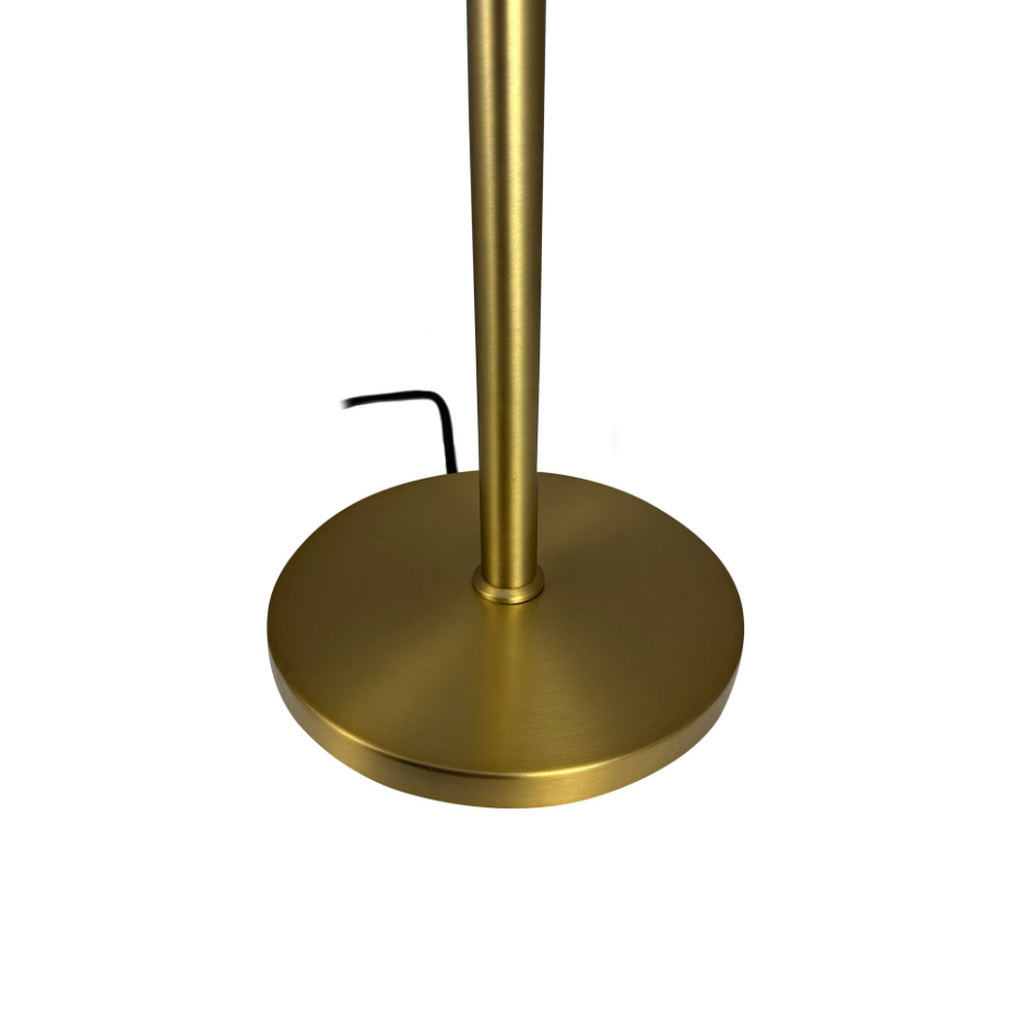 Lampe à poser en Métal, noir et laiton OULU
