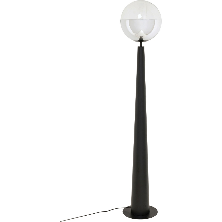 Lampadaire en verre et acier, DISCO BALL