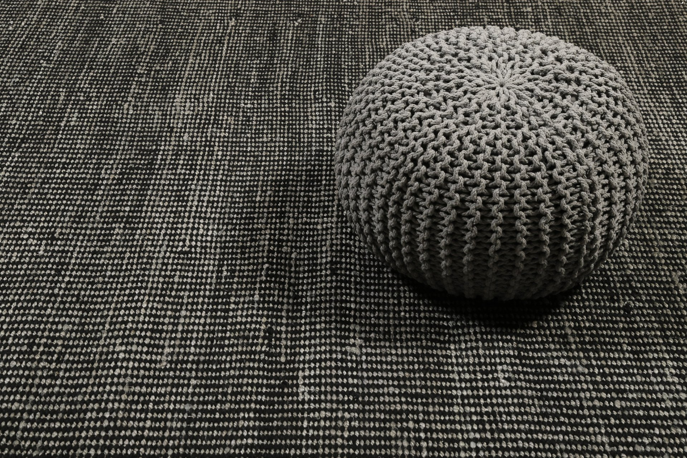 Tapis jute et laine tissé main ,  GOBI