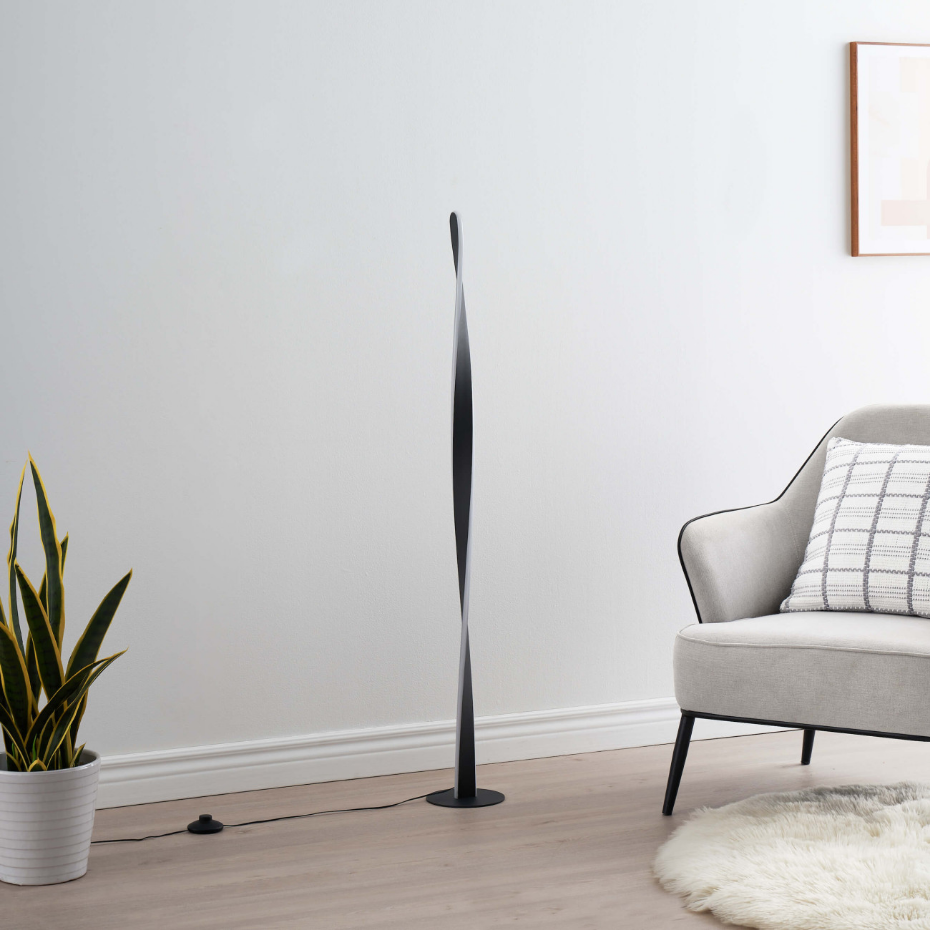 Lampadaire Design avec Torsade Unique – MAZEN