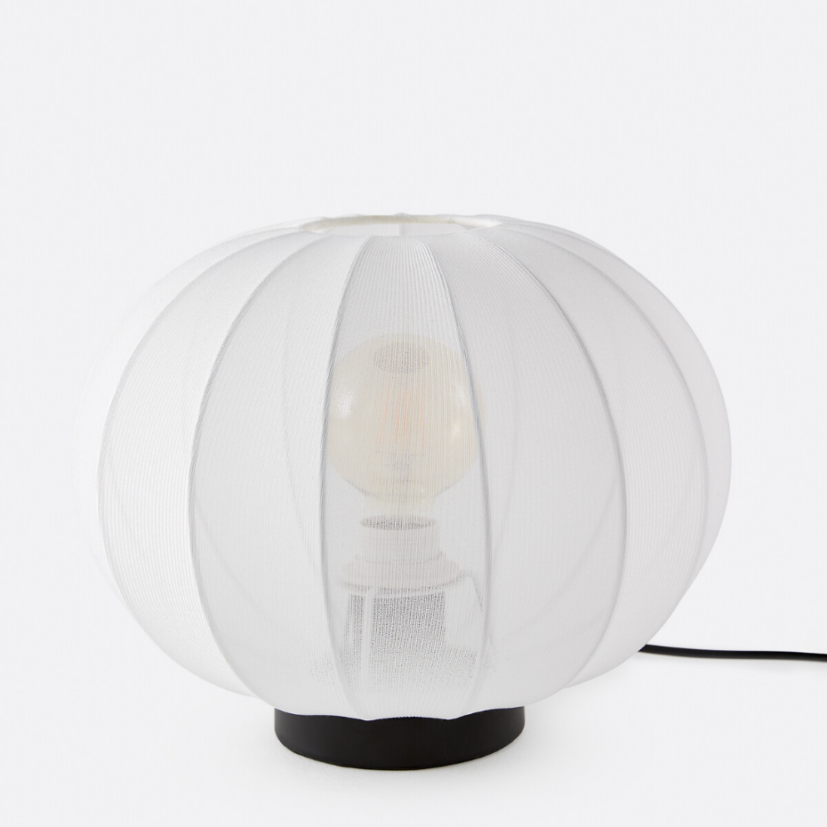 Lampe à poser métal fer et maille, Aldo