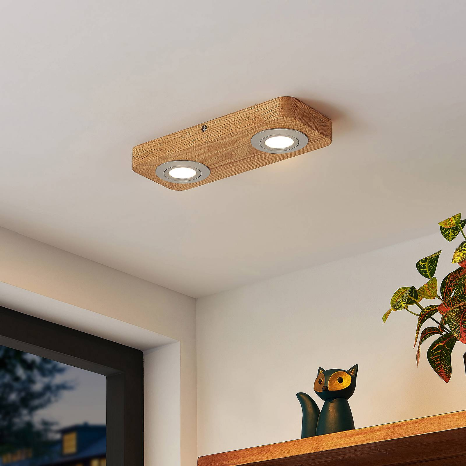 Plafonnier en bois moderneLED, Mikari
