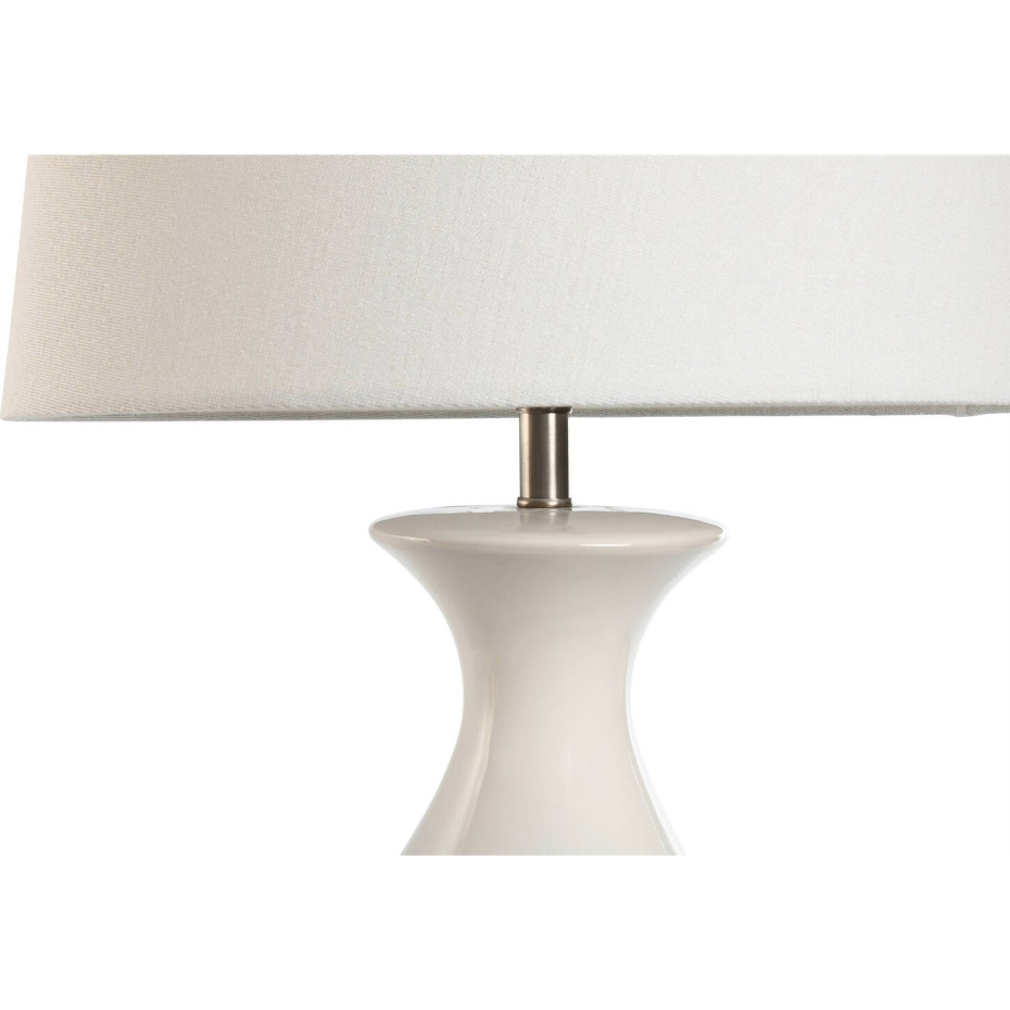Lampe de table en céramique bicolore