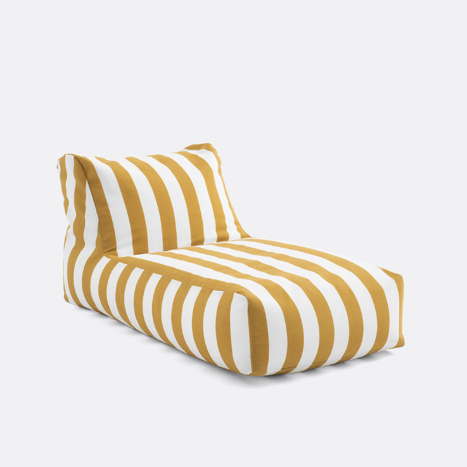 Canapé pouf de jardin en toile à rayures, Hendaye