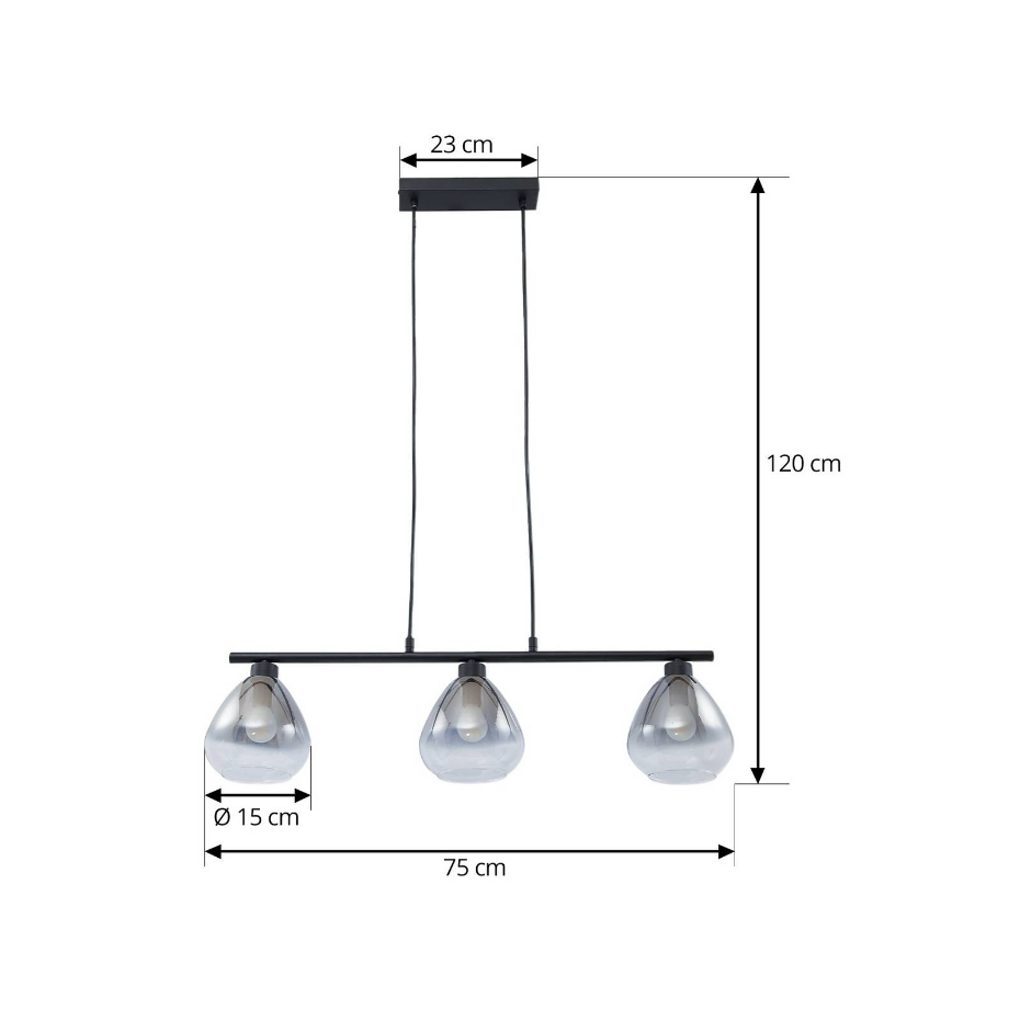 Suspension en verre moderne, Pendura