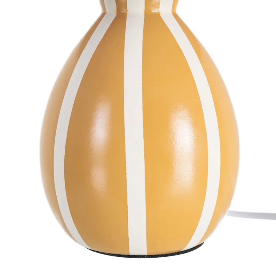 Lampe à poser céramique jaune 22x22x30cm