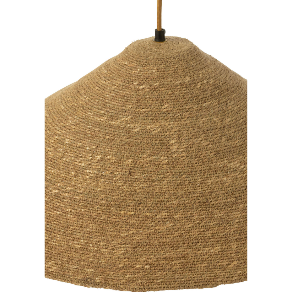 Suspension en rotin forme chapeau ronde