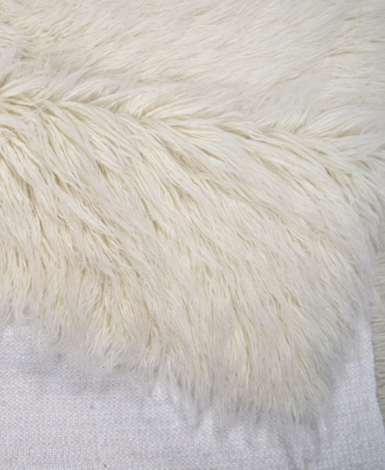 Tapis grec flokati original en laine tissé main épaisse - Flokos 2450