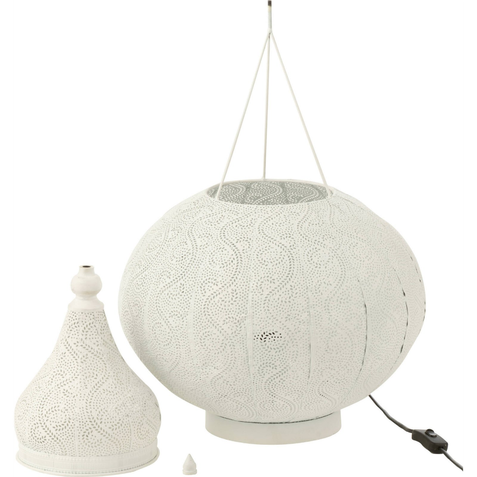 Lampe orientale en métal ajouré forme organique