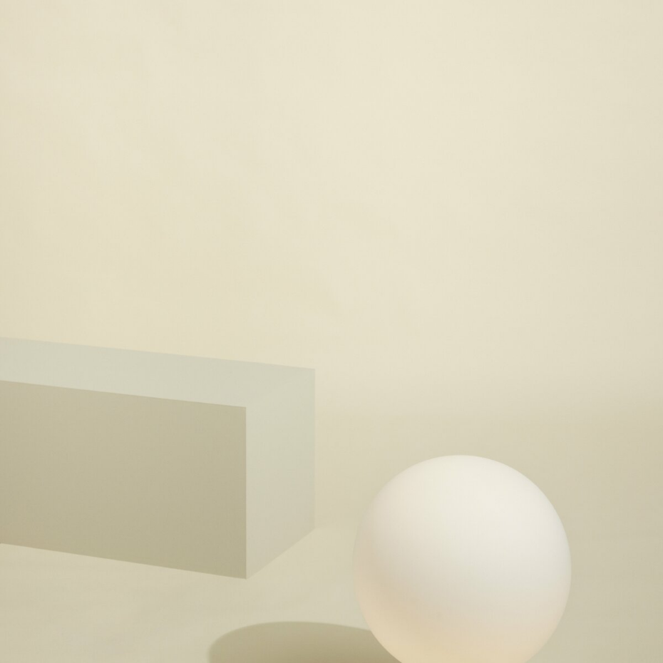 Lampe sur pied en verre et marbre SPHERE