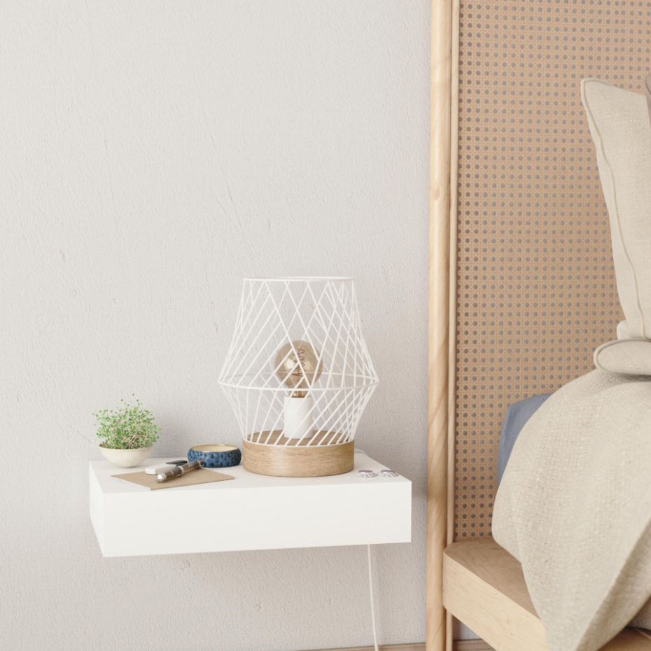 Lampe à poser métal et bois, KANEL