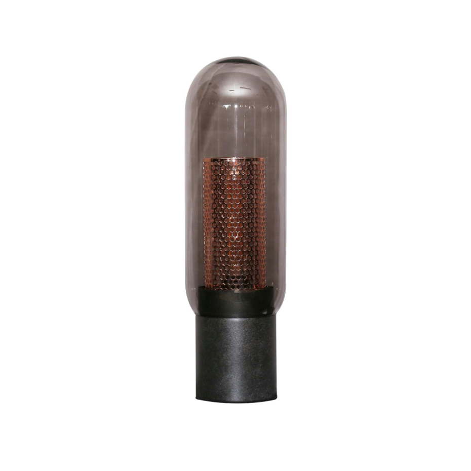 Lampe en verre et métal cuivré NOVA