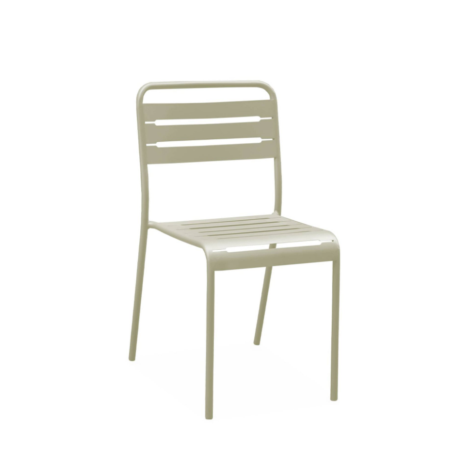 Table de jardin pliante métal + 6 assises AMÉLIA