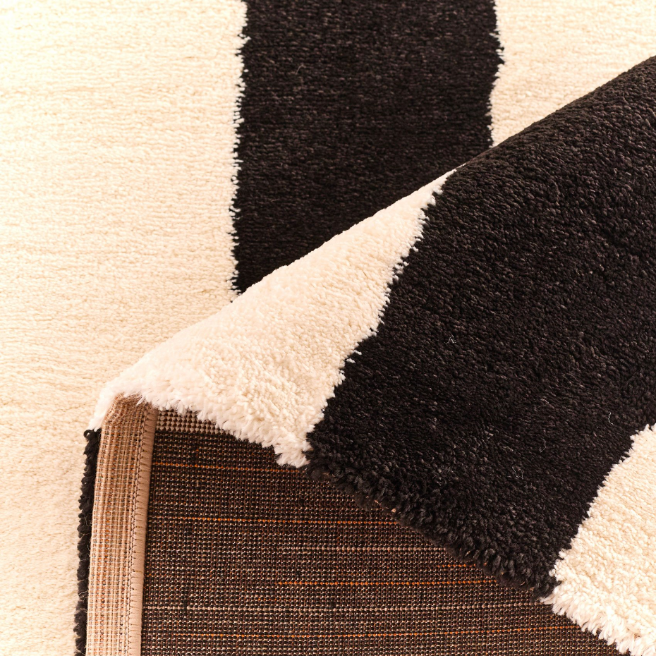 Tapis bicolore à rayures GROOVY