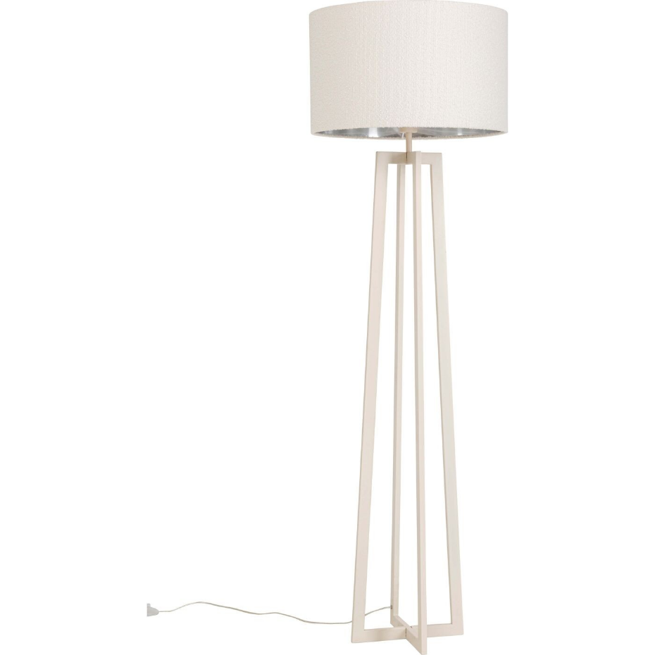 Lampadaire en acier, soie et lin, TIMON