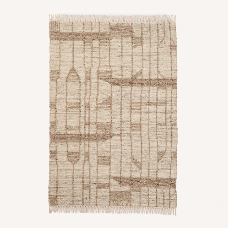 Tapis tissé main, en laine et coton, Baatha