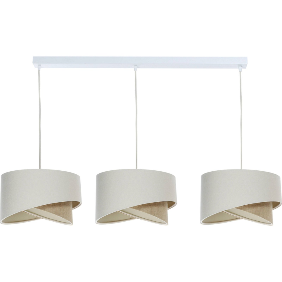 Suspension rectangulaire en jute et lin Boho