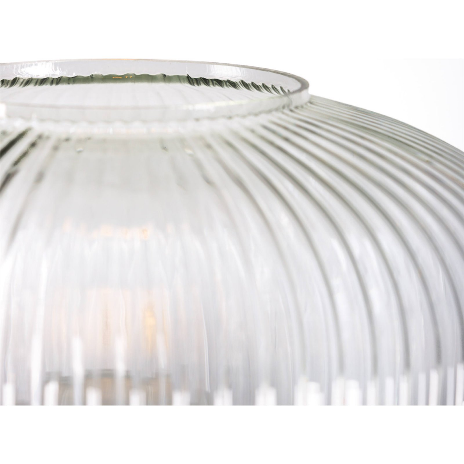 Lampadaire rond en métal pied marbre globe en verre