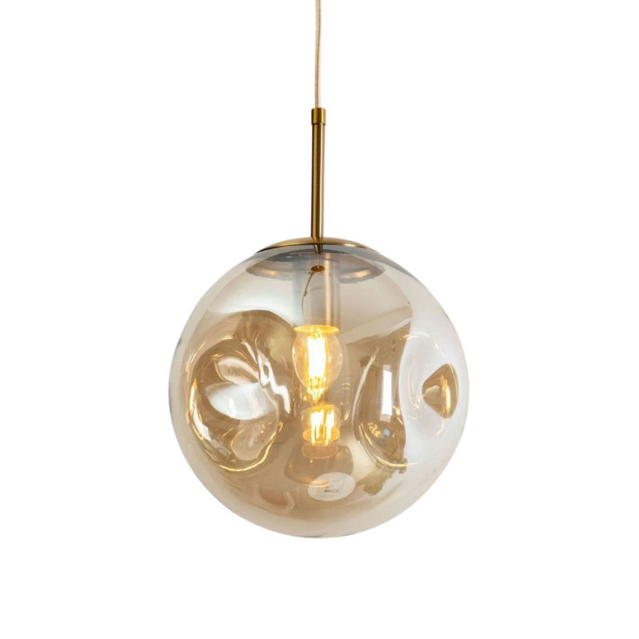 Suspension design en verre et laiton - NOUROT