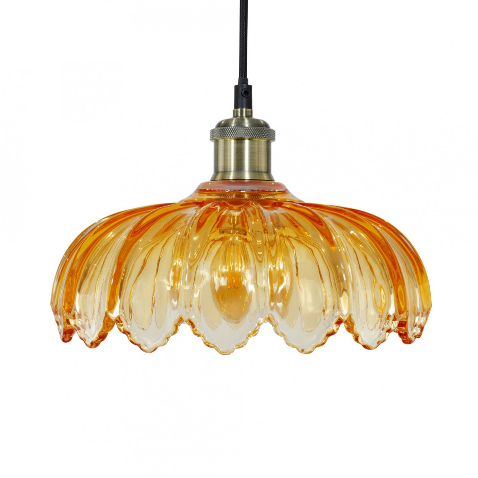 Suspension fleur en verre Ø26 cm, Pétale