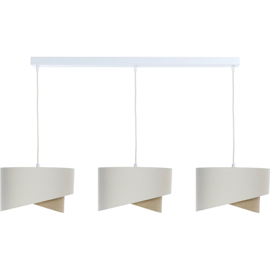 Suspension rectangulaire en jute et lin Boho